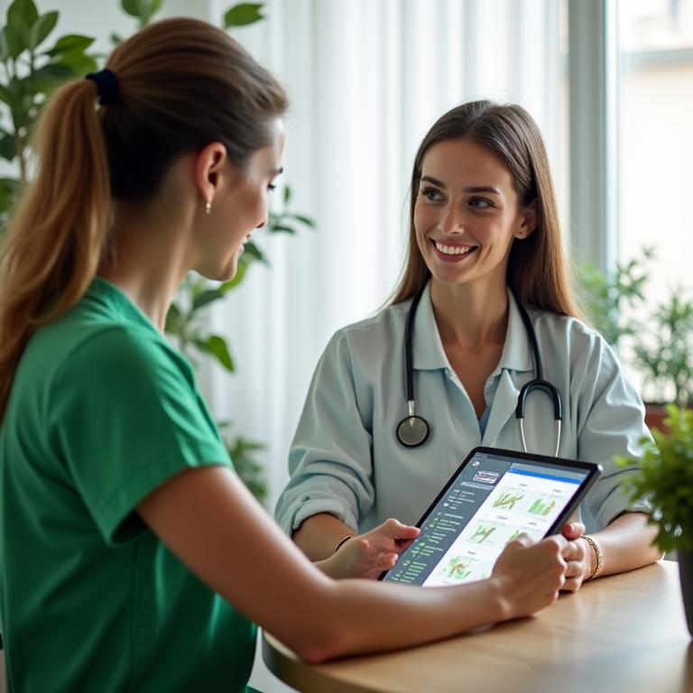 Nutritionniste réalisant une analyse nutritionnelle